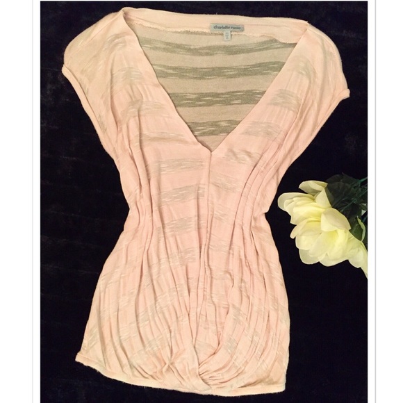 Charlotte Russe Tops - Charlotte Russe Sheer Striped Sleeveless Blouse